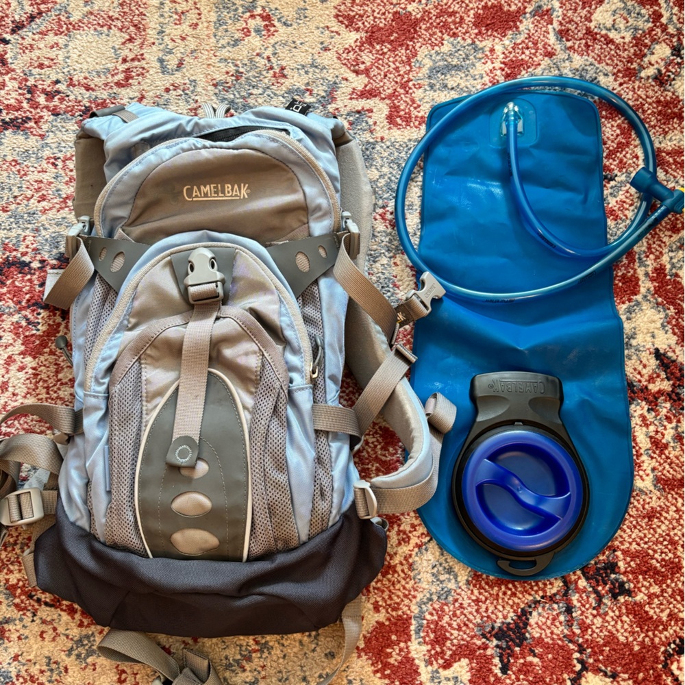 CamelBak Gray and Blue Hydration Backpack